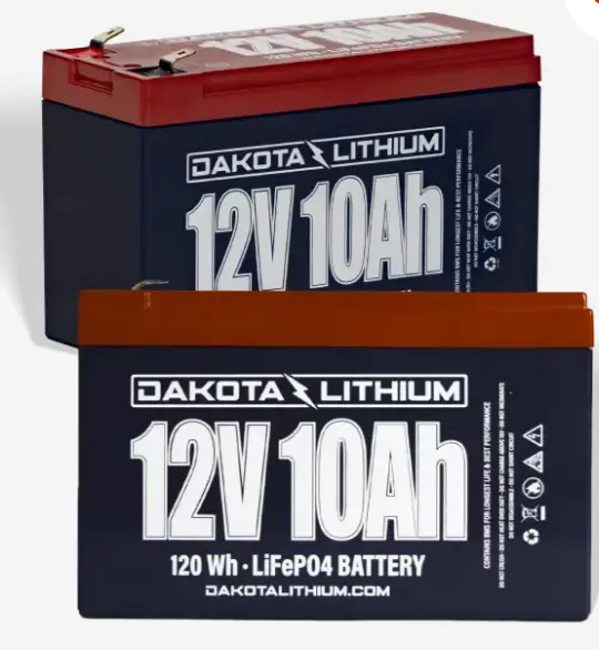 12v 10Ah LiFePO4 Battery Twin Pack