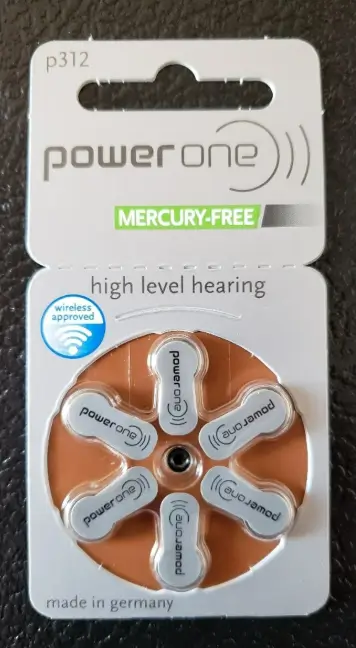 6 Size 312 Zinc Air High Performance Hearing Aid Batteries