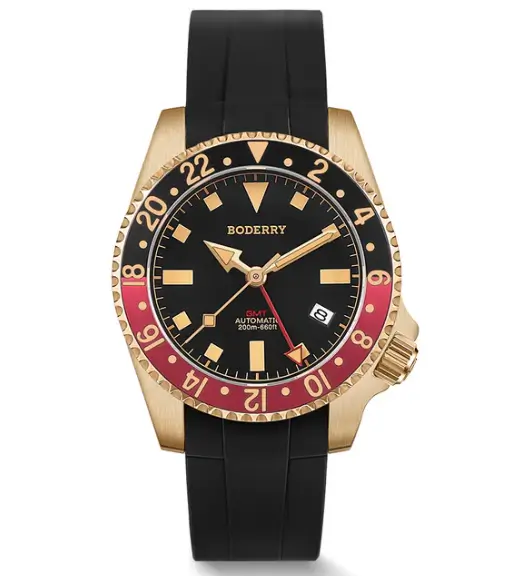ADMIRAL GMT 200M Waterproof Bronze Automatic Diver Watch