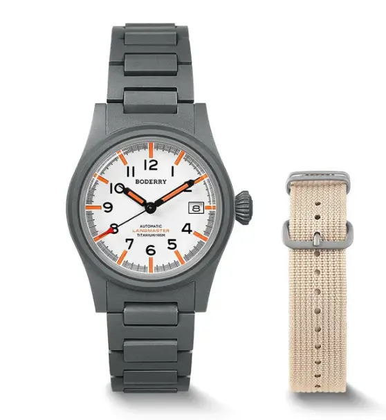 LANDMASTER 100M Waterproof Titanium Automatic Field Watch